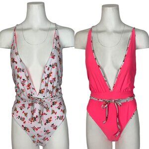 Maaji Pink and Floral One Piece Swimsuit